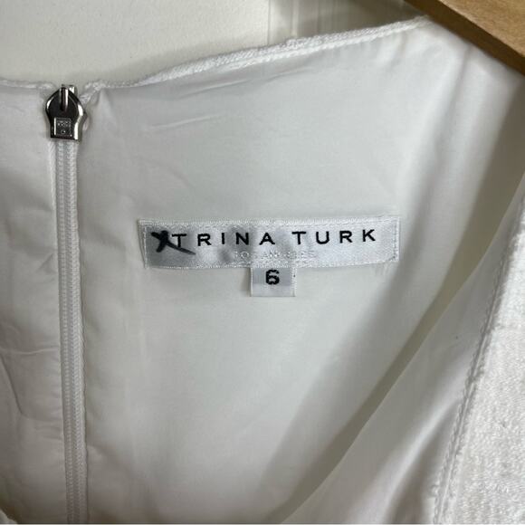 Trina Turk Miss Brady 2 Colorblock Lace Up Mini Shift Dress Size 6 - Picture 3 of 6